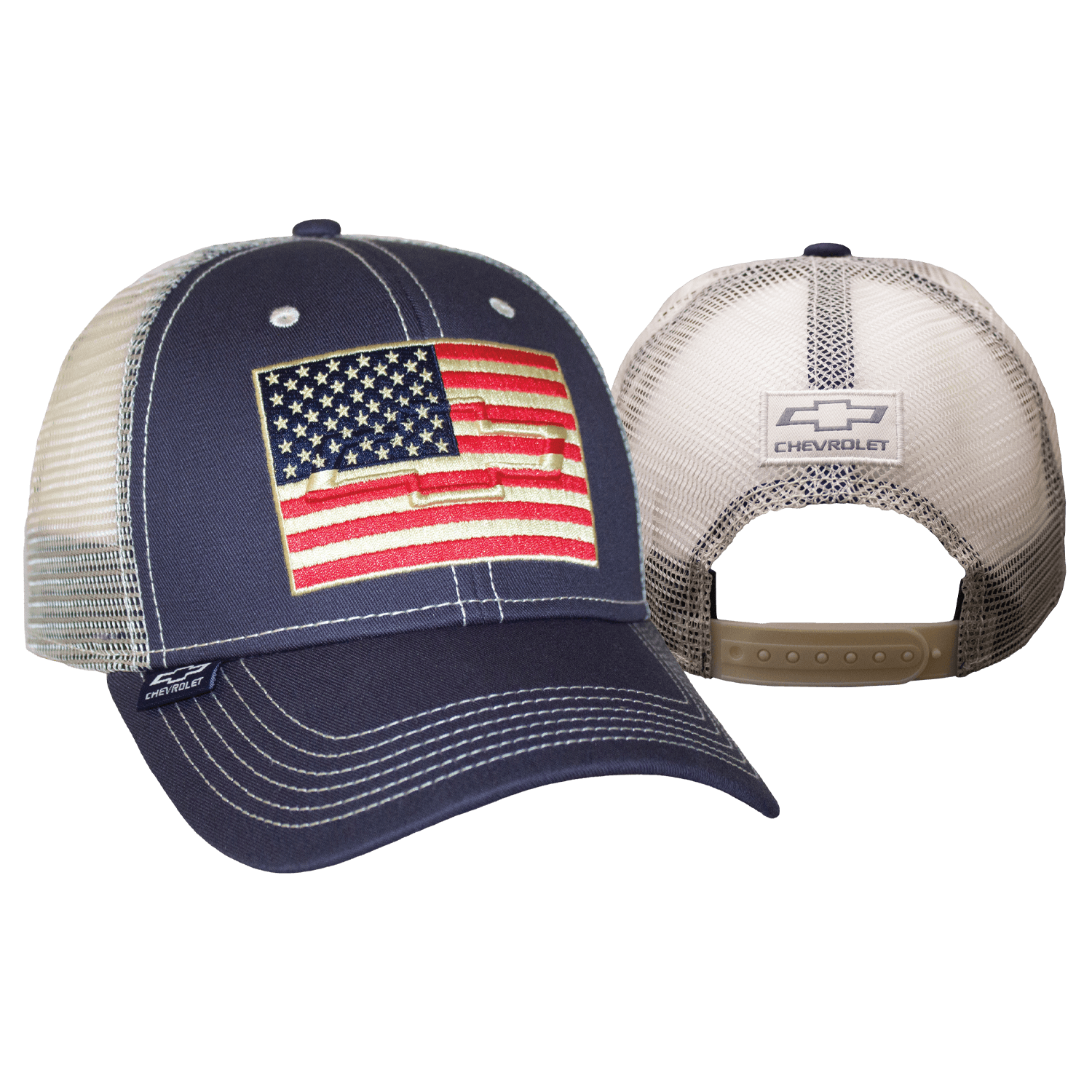 Chevrolet "Stone American Flag" Snapback Hat