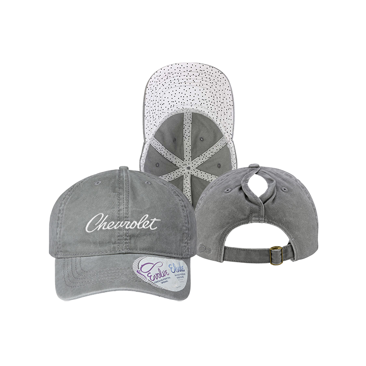 Chevrolet "Script Pony Tail" Adjustable Ladies Hat